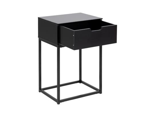 Yöpöytä MITRA 40x30xH61,5cm, musta/metalli