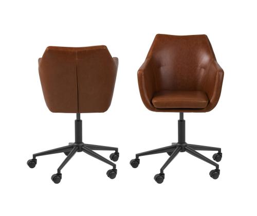 Työtuoli NORA 58x58xH91cm, merkki, keinonahka, metalli