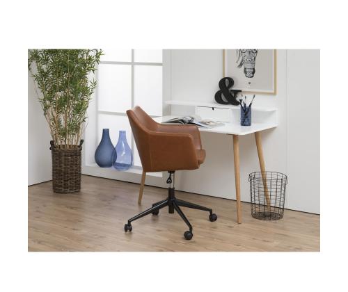 Työtuoli NORA 58x58xH91cm, merkki, keinonahka, metalli