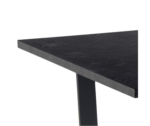 Ruokapöytä AMBLE 160x90xH74cm, musta, melamiini, metallia