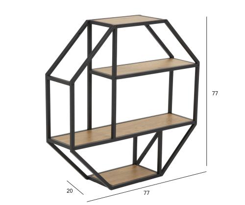 Seinähylly SEAFORD 77x20xH77cm, luonnollinen