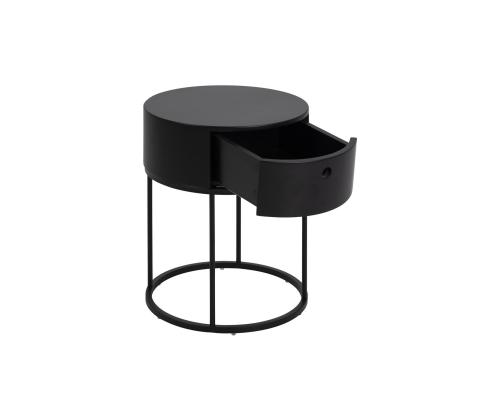 Yöpöytä POLO D40xH51cm, musta, MDF, metallia