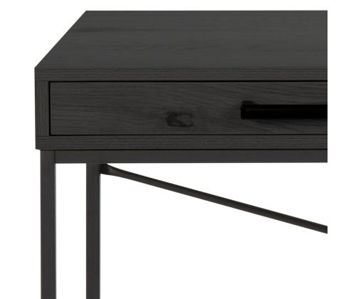 Kirjutuslaud SEAFORD 110x45xH75cm, must, MDF, metalli