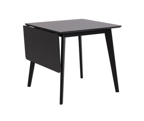 Ruokapöytä ROXBY, 80/120x80xH76cm, musta, jatkettava