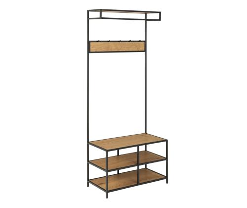 Sivupöytä SEAFORD 77x40xH185cm, tammi, MDF/melamiini, metalli