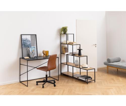 Hylly SEAFORD 135x35xH150cm, luonnonväri, jauhemaalattua metallia