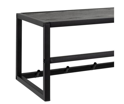 Seinäripustin SEAFORD 77x28xH22cm, musta