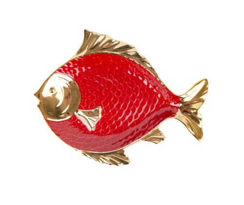 Maljakko GOLDFISH 44x36cm, punainen keramiikka