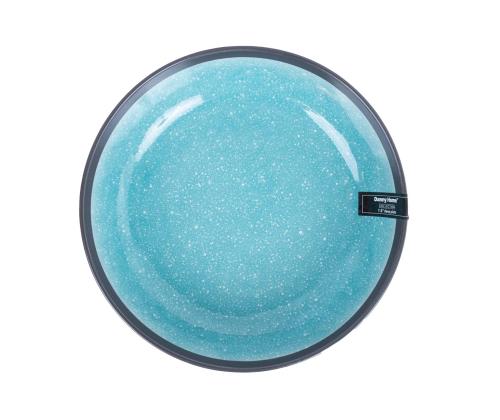 Lautanen RITA D19xH5cm, musta/harmaa