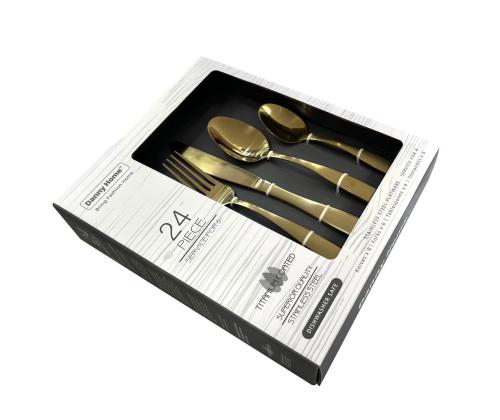Ruokailuvälineet DUNE 24-osainen, kultainen