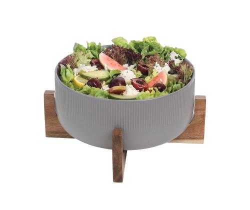 Kulho POLO D22,5xH10cm 2.7L harmaa, jalustan kanssa