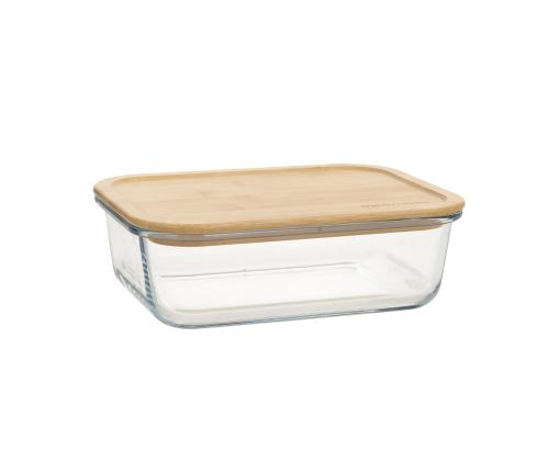 Kulho BOXY 22x16,4xH6,7cm 1500ml, lasi, bambu