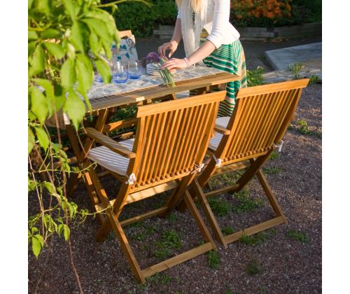 Puutarhakalusteet setti FINLAY pöytä ja 4 tuolia käsinojilla