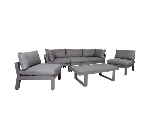 Puutarhakalusteet FLUFFY modulaarinen sohva ja pöytä, harmaa