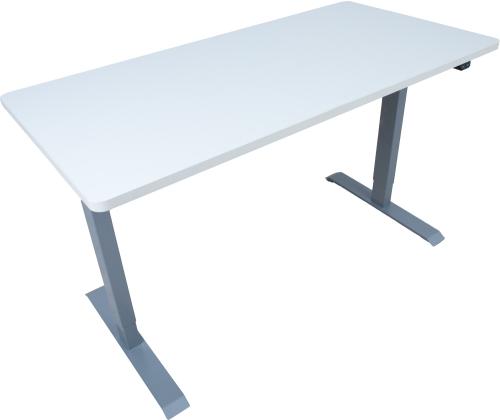 Säädettävä pöytä ERGO 1 moottorilla 140x70xH71-121cm, valkoinen, melamiinilevy