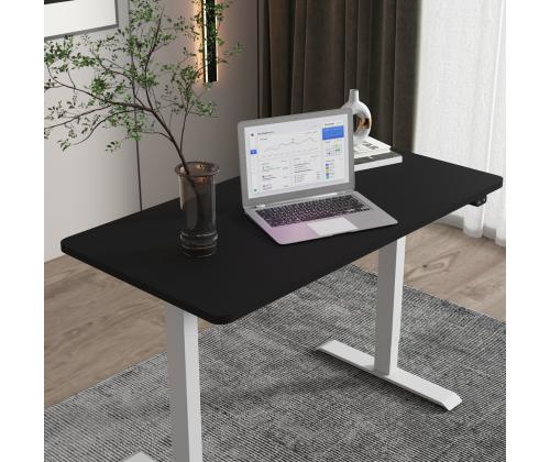 Työpöytä ERGO 1 moottorilla 140x80xH71-121cm, musta/harmaa, melamiinilevy