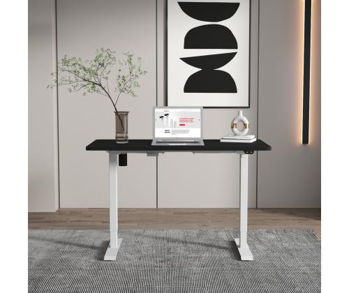 Työpöytä ERGO 1 moottorilla 140x80xH71-121cm, musta/harmaa, melamiinilevy