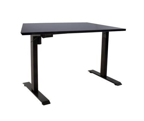 Työpöytä ERGO 1 moottorilla 140x80xH71-121cm, musta/musta, melamiinilevy