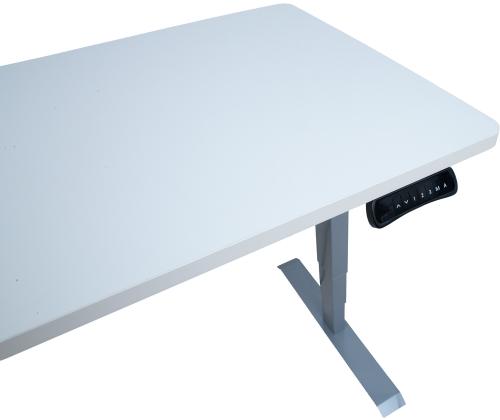 Työpöytä ERGO 2 moottorilla 140x70xH60-125cm, valkoinen, melamiinilevy