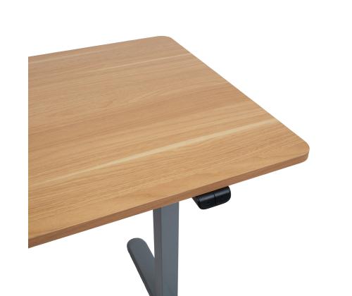 Työpöytä ERGO LIGHT 1 moottorilla 120x60cm, hopeanharmaa/tammi