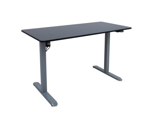 Työpöytä ERGO LIGHT 1 moottorilla 120x60cm, hopeanharmaa/musta