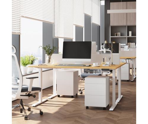 ERGO FIT työpöytä 1 moottorilla 120x68xH71,5-116cm, valkoinen