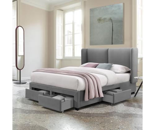 Sänky SUGI ja patja HARMONY DUO 160x200cm, harmaa