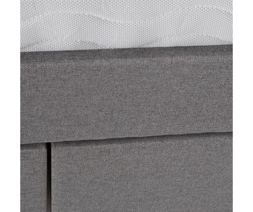 Sänky GENESIS 90x200cm, patjalla HARMONY UNO, harmaa, 98x220xK78cm, MDF, polyesterikangas