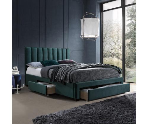 Sänky GRACE patjalla HARMONY TOP 160x200cm, vihreä