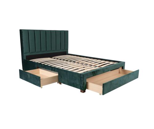 Sänky GRACE 160x200cm, patjalla HARMONY DUO, vihreä