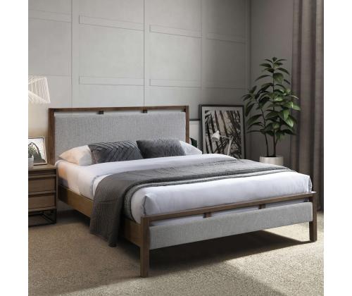 Sänky VOKSI patjalla HARMONY TOP 160x200cm, harmaa