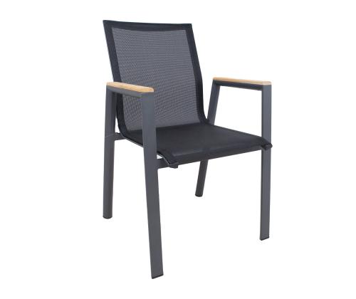 Puutarhakalusteet TAMPERE pöytä 160x80xH75cm, 4 tuolia 56x63xH90cm, lampi, alumiini