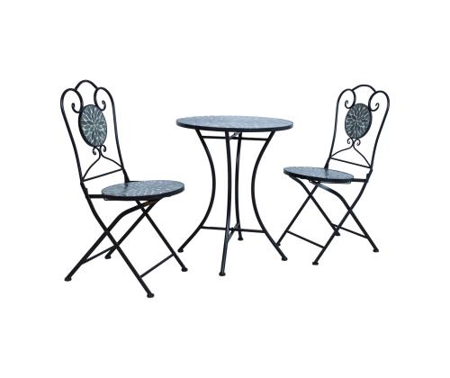 Parvekesetti MIRT pöytä ja 2 tuolia, vihreä