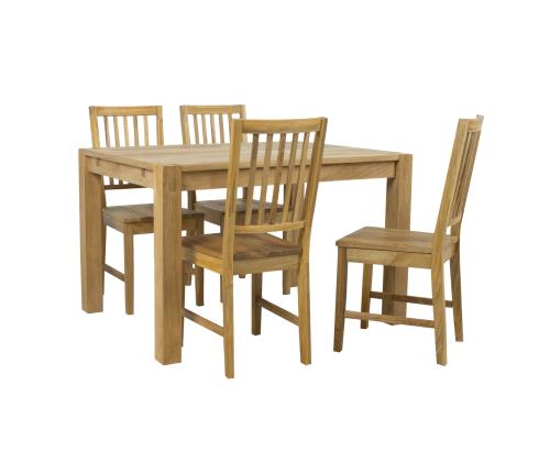 Ruokapöytäsetti CHICAGO UUSI pöytä 120x90cm ja 4 tuolia 19954