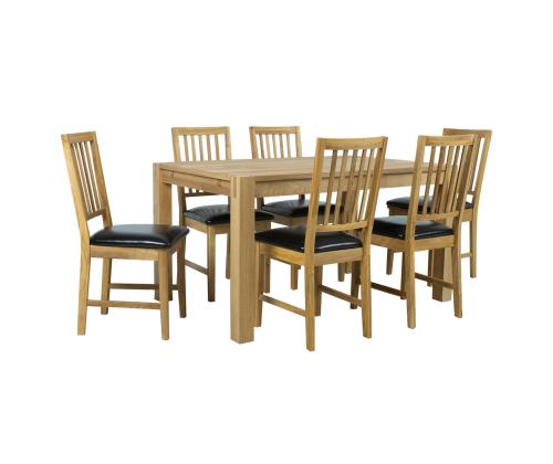 Ruokapöytäsetti CHICAGO UUSI pöytä 140x90cm ja 6 tuolia 19551