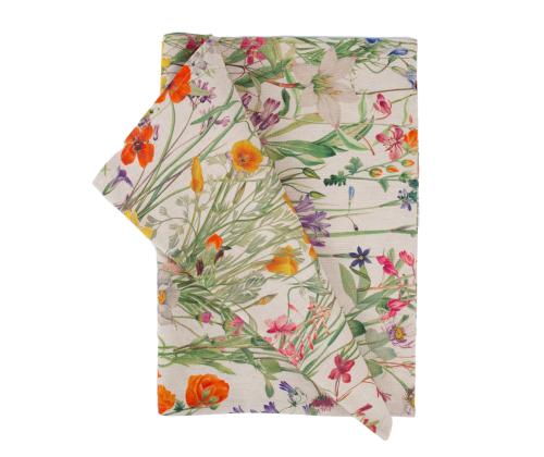 Linik HOLLY 43x116cm, luonnonvaraisten kukkien pelto, 100% puuvillaa, kangas 344