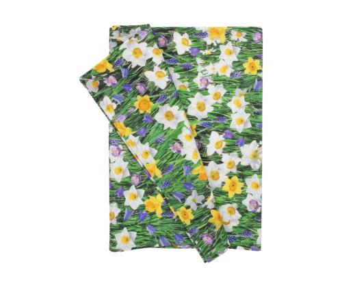 Linik HOLLY 43x116cm, kevätkukat, 100% puuvilla, kangas 415