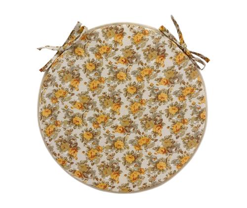 Nojatuolin päällinen LONETA NEW D38cm, paksuus 2,5cm, beige rose, 100% puuvillaa, kangas 476