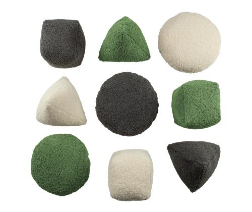 LARRY pyöreä tyyny, D40x16cm, harmaa, 100% polyesteriä, kangas 463