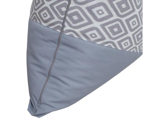 Laukkutuoli ROMB 130x80x20/70cm, harmaat timantit/harmaa, 100% polyesteri, kangas 351/895