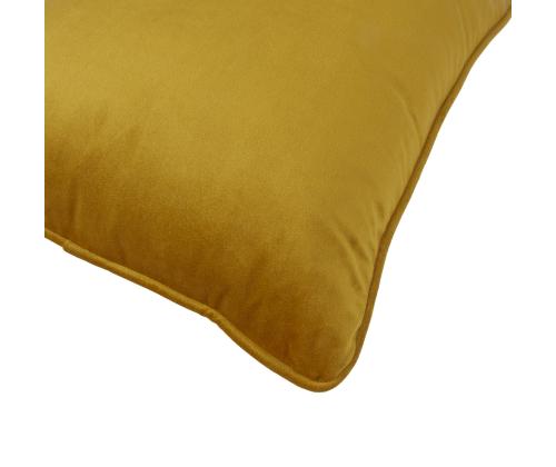 Tyyny VELVET 45x45cm, sinapinkeltainen, 100% polyesteri, kangas 317