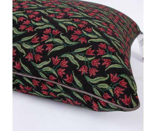 Tyyny HOLLY 45x45cm rullareuna, kansanmusiikki tumma, kangas 400