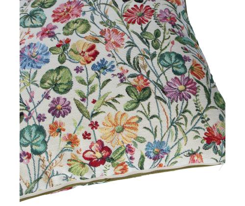 Tyyny HOLLY 45x45cm, kukat, 50% polyesteri, 50% puuvilla, kangas 489