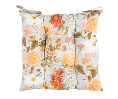 Tuolin tyyny LONETA 40x40cm, kukkia, 50% puuvillaa, 50% polyesteriä, kangas 423