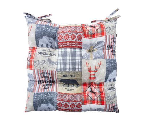Tyynyliina WINTER 40x40cm, talvi ja eläimet, 50% puuvilla, 50% polyesteri, kangas 454