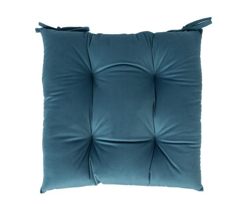 Tuolityyny VELVET NEW 40x40cm, harmaansininen, väri harmaa-sininen