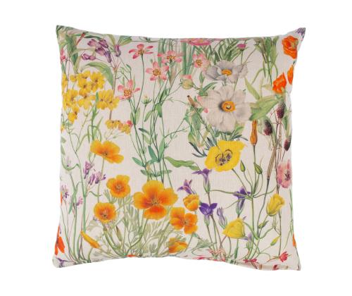 Tyyny HOLLY 45x45cm vetoketjulla, luonnonvaraisten kukkien kenttä, 100% puuvillaa, kangas 344