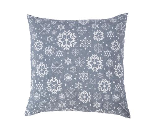 Tyyny TALVIKUKAT, 45x45cm, lumihiutaleet, 50% polyesteri, 50% puuvilla, kangas 384
