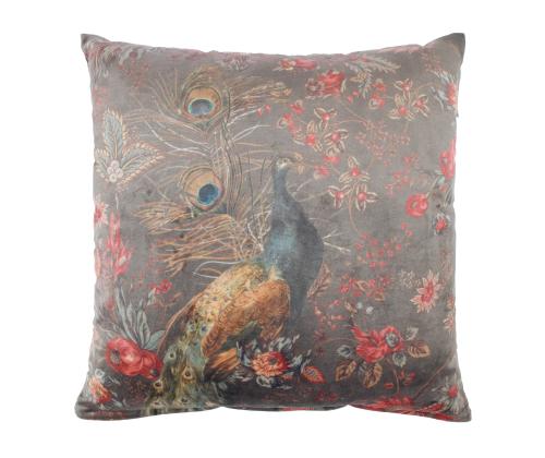 Tyyny HOLLY 45x45cm vetoketjulla, Intian ruusu, 100% polyesteri, kangas 397