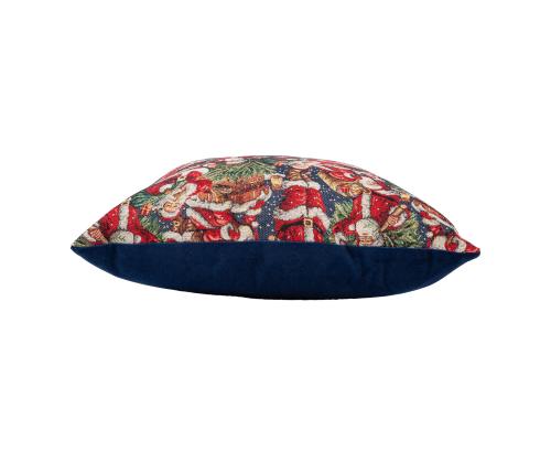 Tyyny HOLLY 45x45cm vetoketjulla, Santas, kangas 50% puuvilla, 50% polyesteri, kangas 398/389